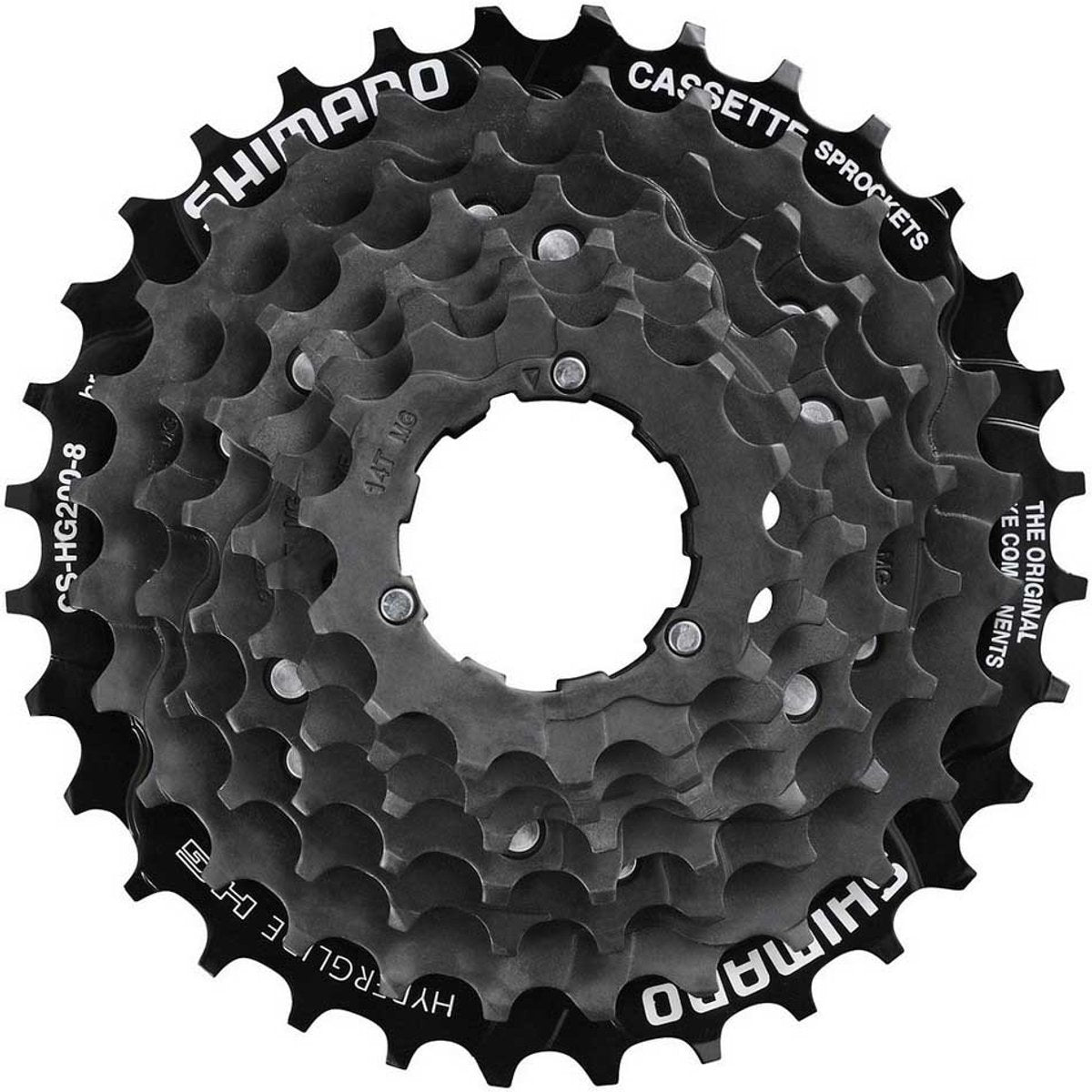Shimano cs-hg200-7 fietscassette – 7-speed – 12-32t – hyperglide – zwart