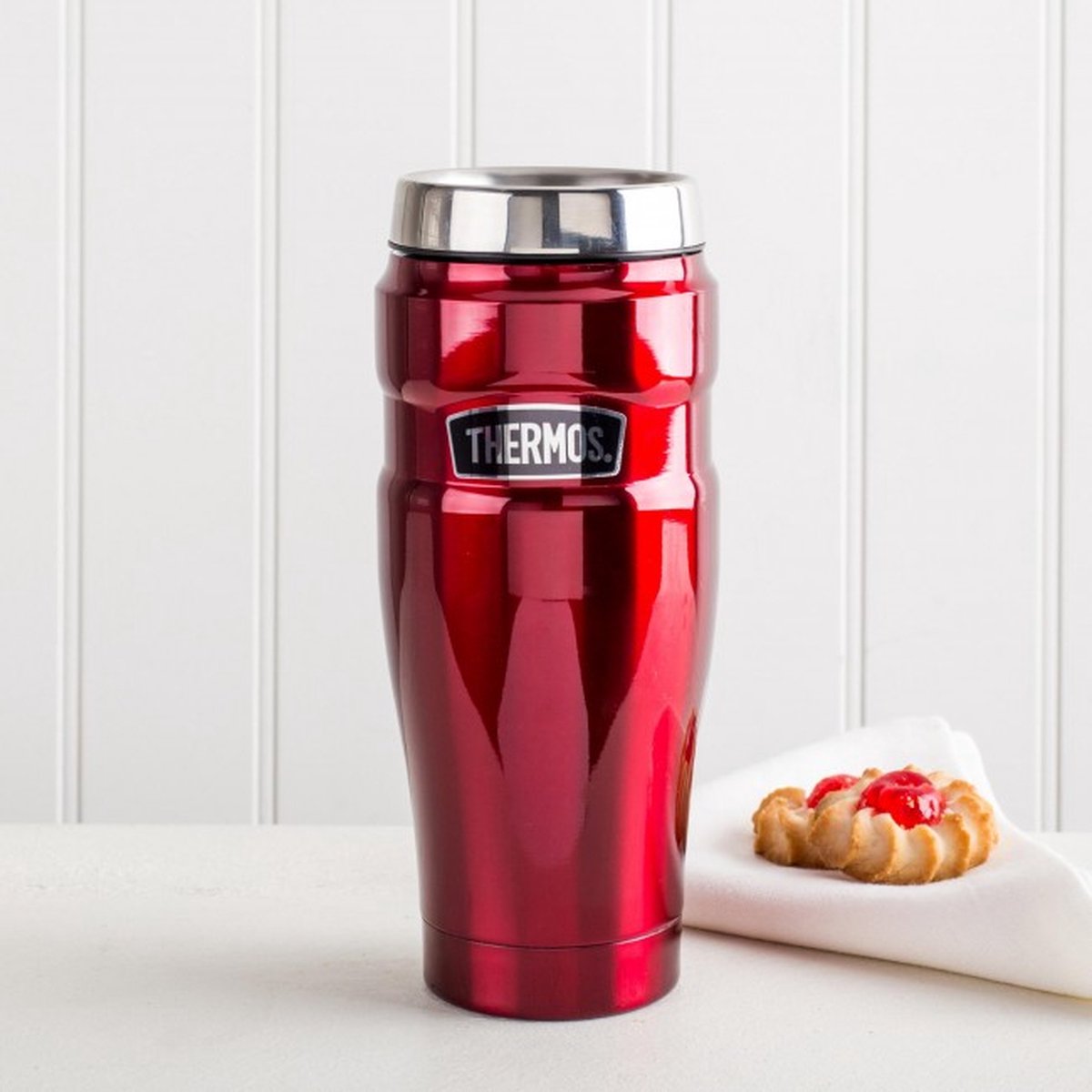 Thermos king isoleerbeker 470 ml - rood