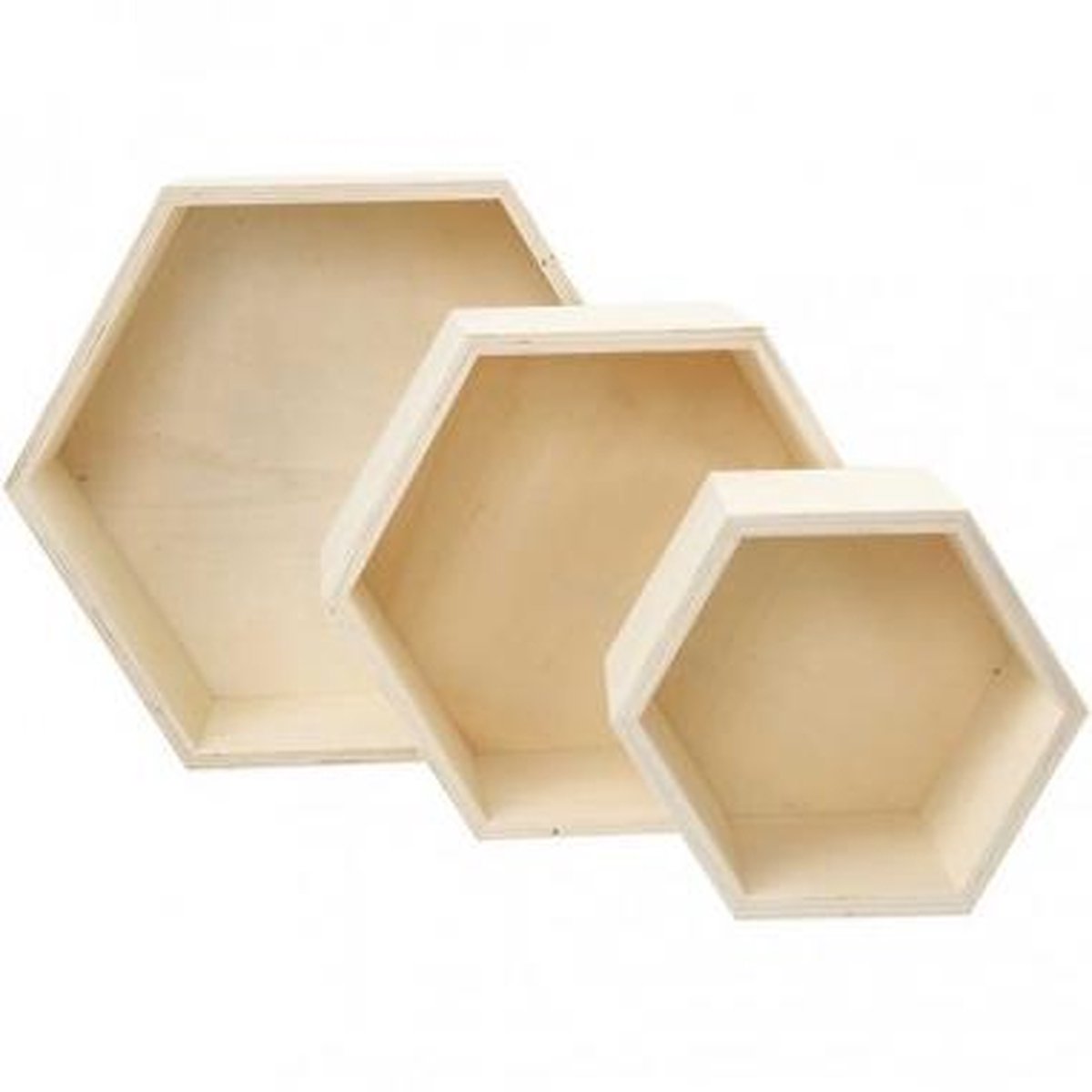 Creativ company https: www.cchobby.nl showdozen-hexagonaal-h-14-8-19-24-2-cm-d-10-cm-3-stuk-1-set
