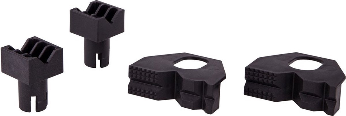 Wolfcraft - set klembekken voor vlak- en rondspannen voor werktafel - werkbladspanner - werkbank klem - 6174000