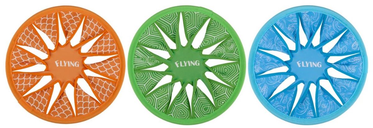 Eddy toys frisbee 30 cm – werpschijf – buitenspeelgoed – kunststof frisbee voor tuin en strand - assorti