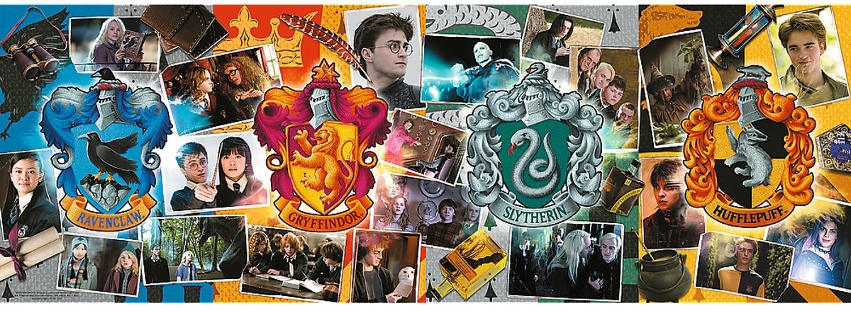 Trefl harry potter puzzel - 1000 stukjes - four houses of hogwarts.