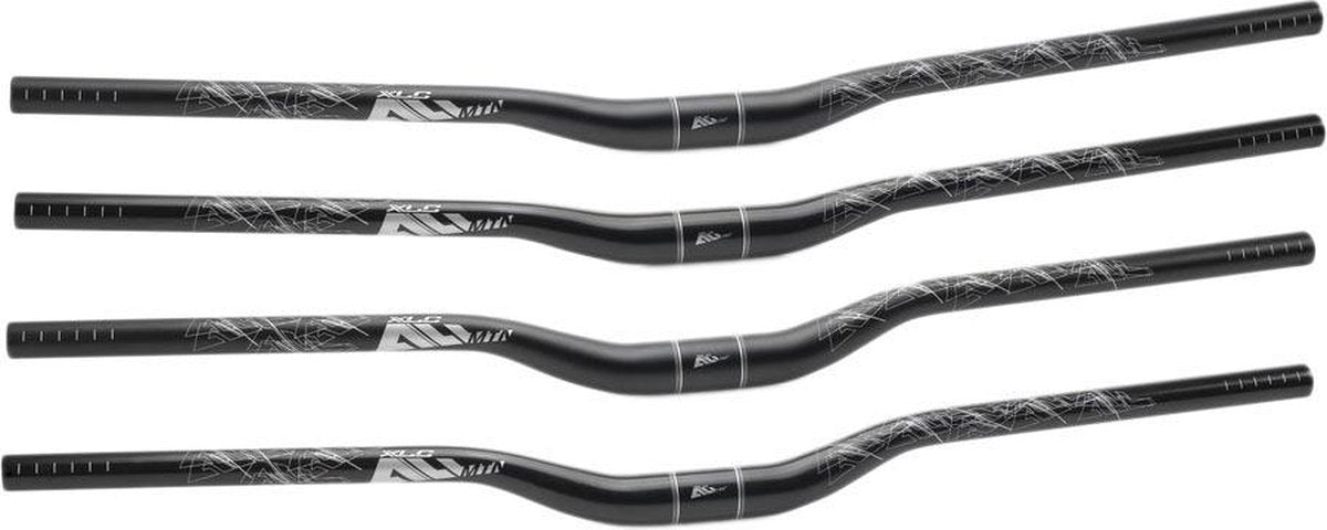 Xlc all mtn riser hb-m19 fietsstuur mtb - mat zwart - 780mm - 31,8mm - 15mm rise - aluminium
