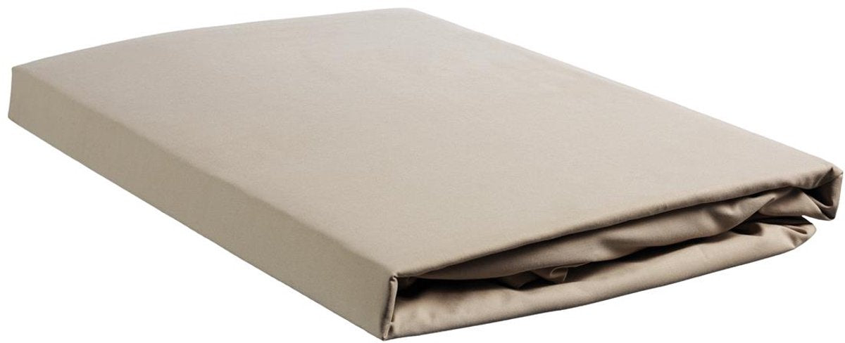 Ambiante - katoen - hoeslaken - 200x200 cm - taupe