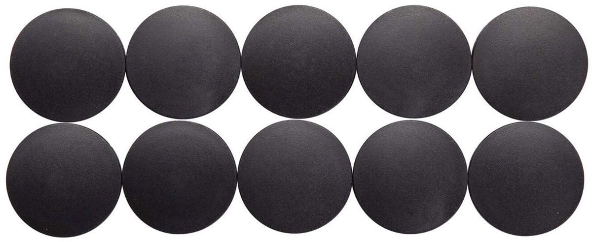 Maul magneet rond 10 stuks 2,5 kg kunststof ferriet bruchsicher erodiert lackiert ø 3.8 x 1.55 cm zwart