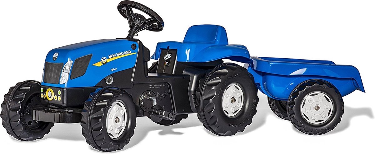 Rolly toys rollykid new holland - traptractor met aanhanger voor 2,5+ jaar