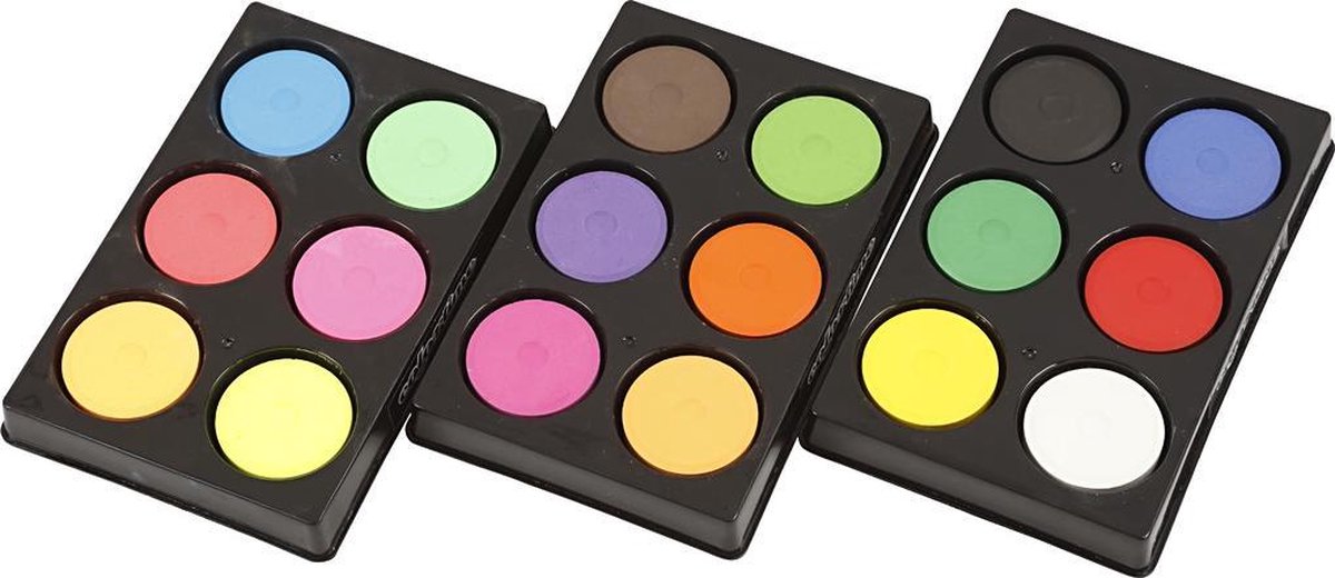 Colortime waterverf in palet, d: 44 mm, 1 set