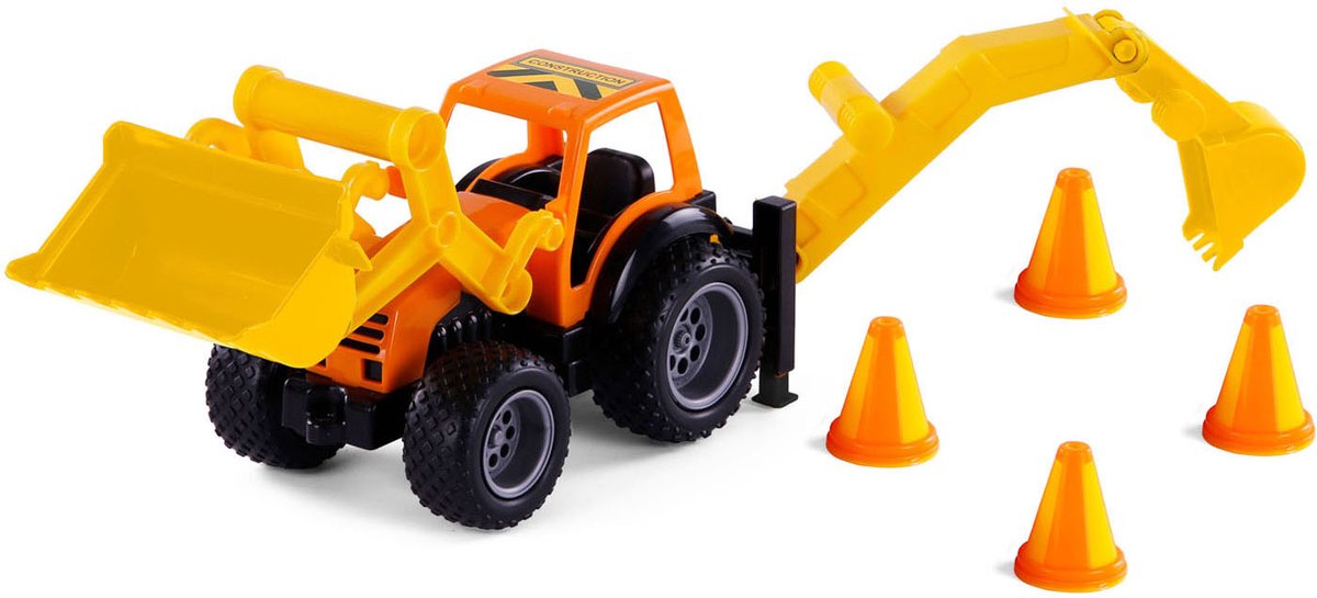 Cavallino grip graafmachine tractor met rubberbanden, 38,5cm