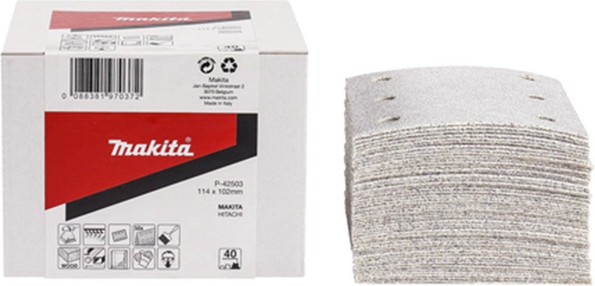 Makita p-42525 schuurvel k80 114x102 wh