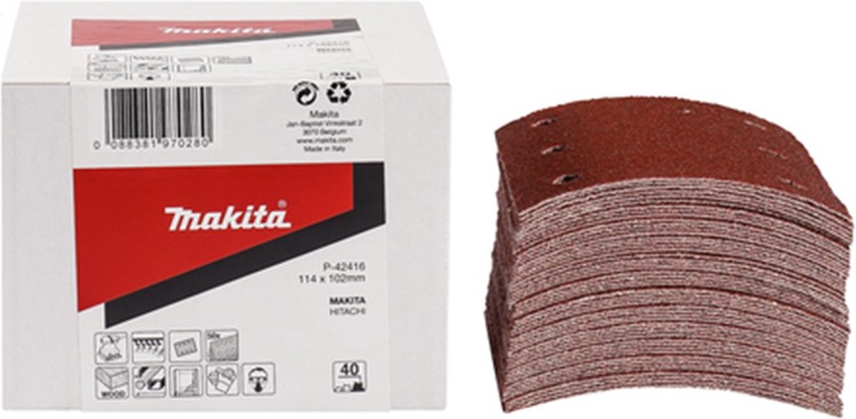 Makita p-42450 schuurvel k120 114x102 red ve=50