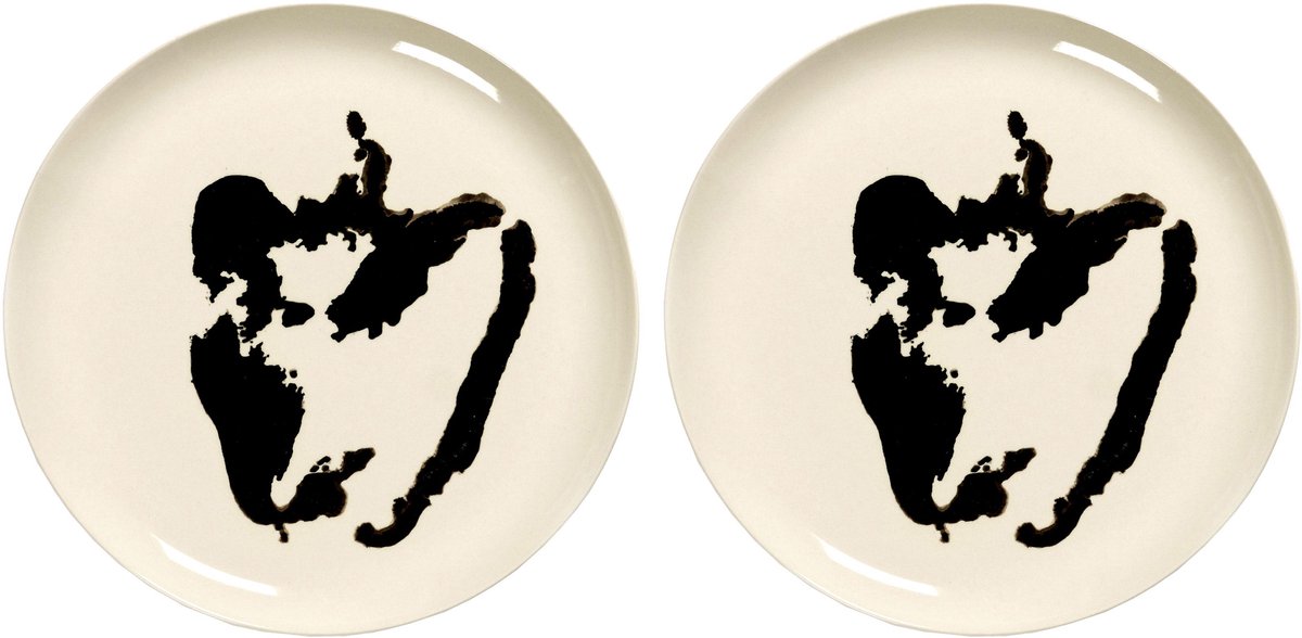 Serax - ottolenghi feast - bord l - wit zwart - 26 ø - 2 stuks