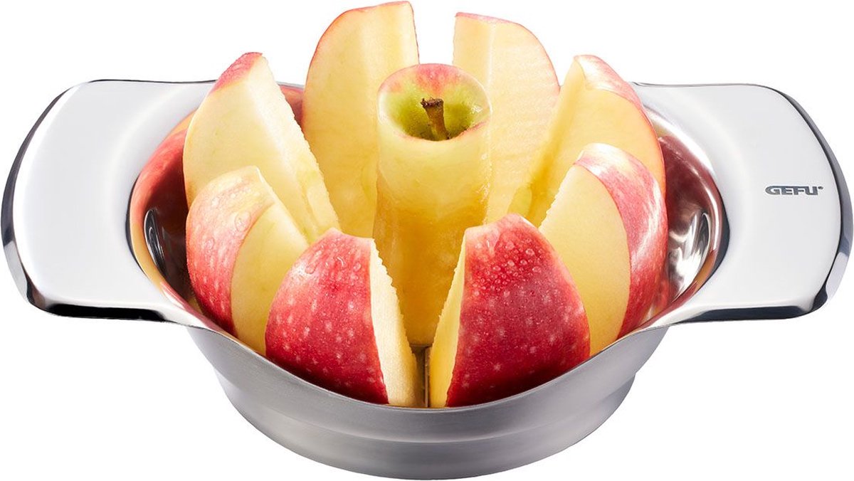 Gefu parti appelsnijder rvs – appel- en perensnijder – 8 parten – inclusief klokhuisverwijderaar – vaatwasserbestendig