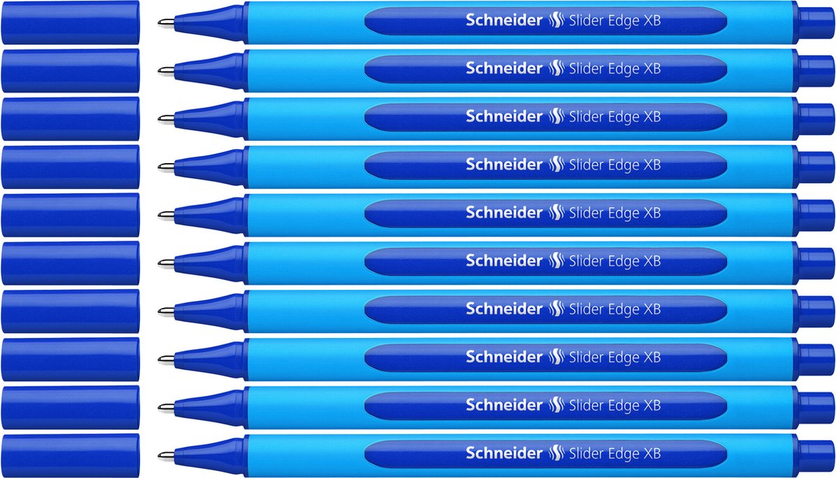 Schneider schrijfwaren schneider balpen - slider edge - penpunt xb - blauw - 10 stuks - s-152203-10
