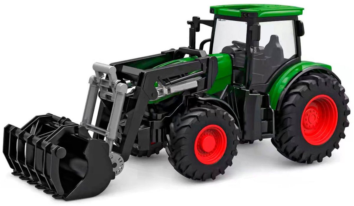 Kids globe rc tractor met frontlader - groen
