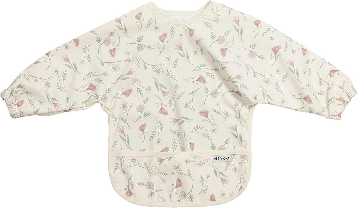 Meyco baby flower mouwslab - multicolour
