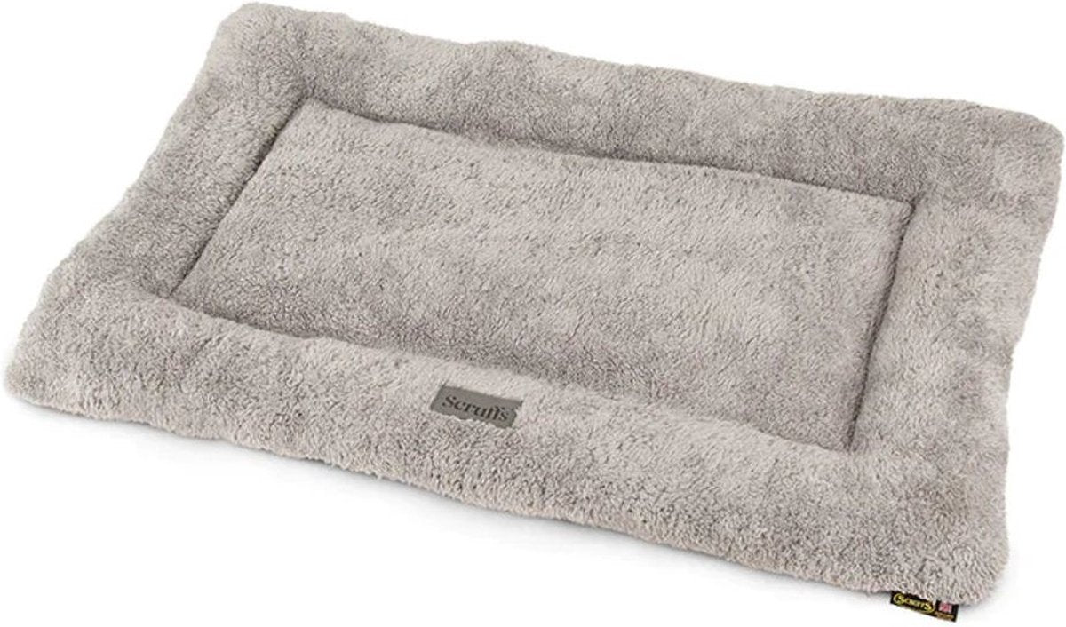 Scruffs cosy benchkussen - zacht hondenkussen - anti-slip - imitatie su�de - grijs - m - 90 x 60 cm