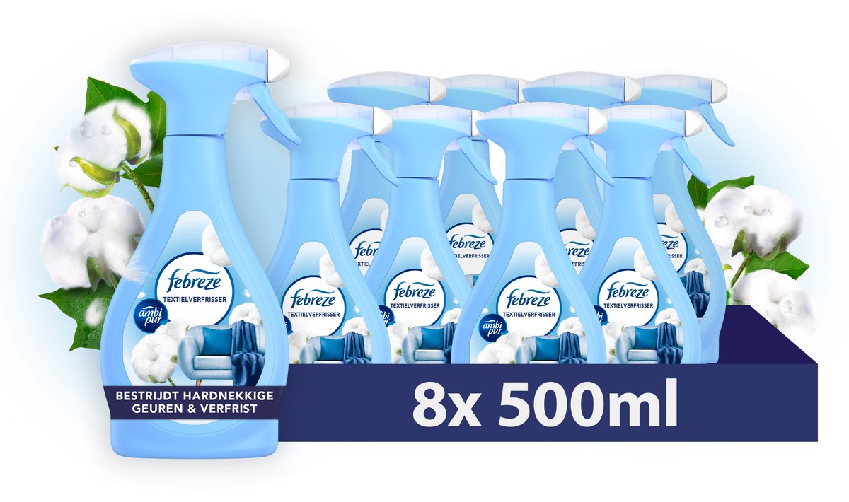 Febreze ambi pur textielverfrisser spray - katoen bloesem - 8 x 500ml