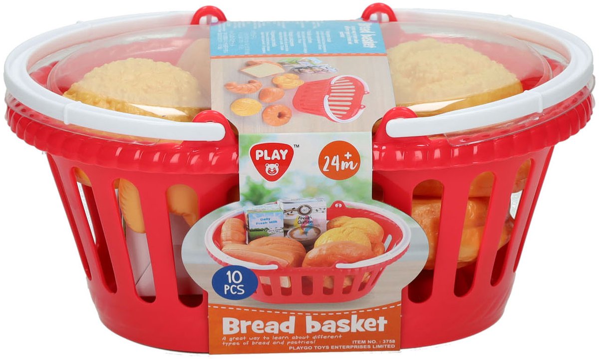 Playgo mandje met brood - 10dlg.