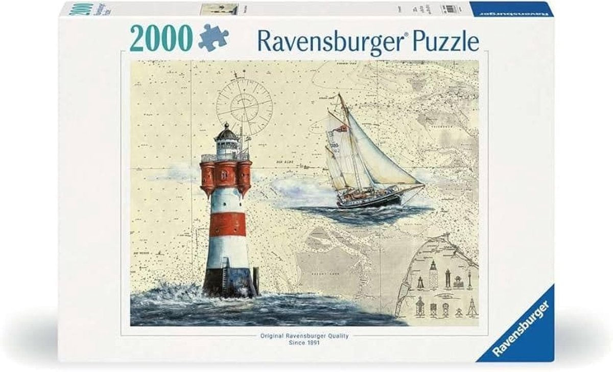 Ravensburger puzzel romantische vuurtoren - legpuzzel - 2000 stukjes