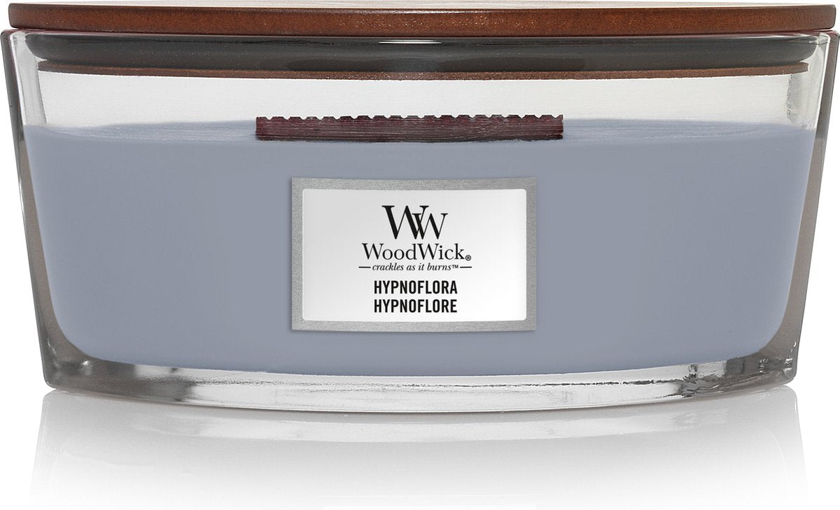 Woodwick heartwick flame ellipse geurkaars - hypnoflora - 50 branduren