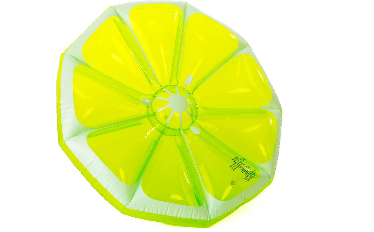 Didak pool luchtmatras mega limoen - luchtbed - 120x10 cm - opblaasbaar