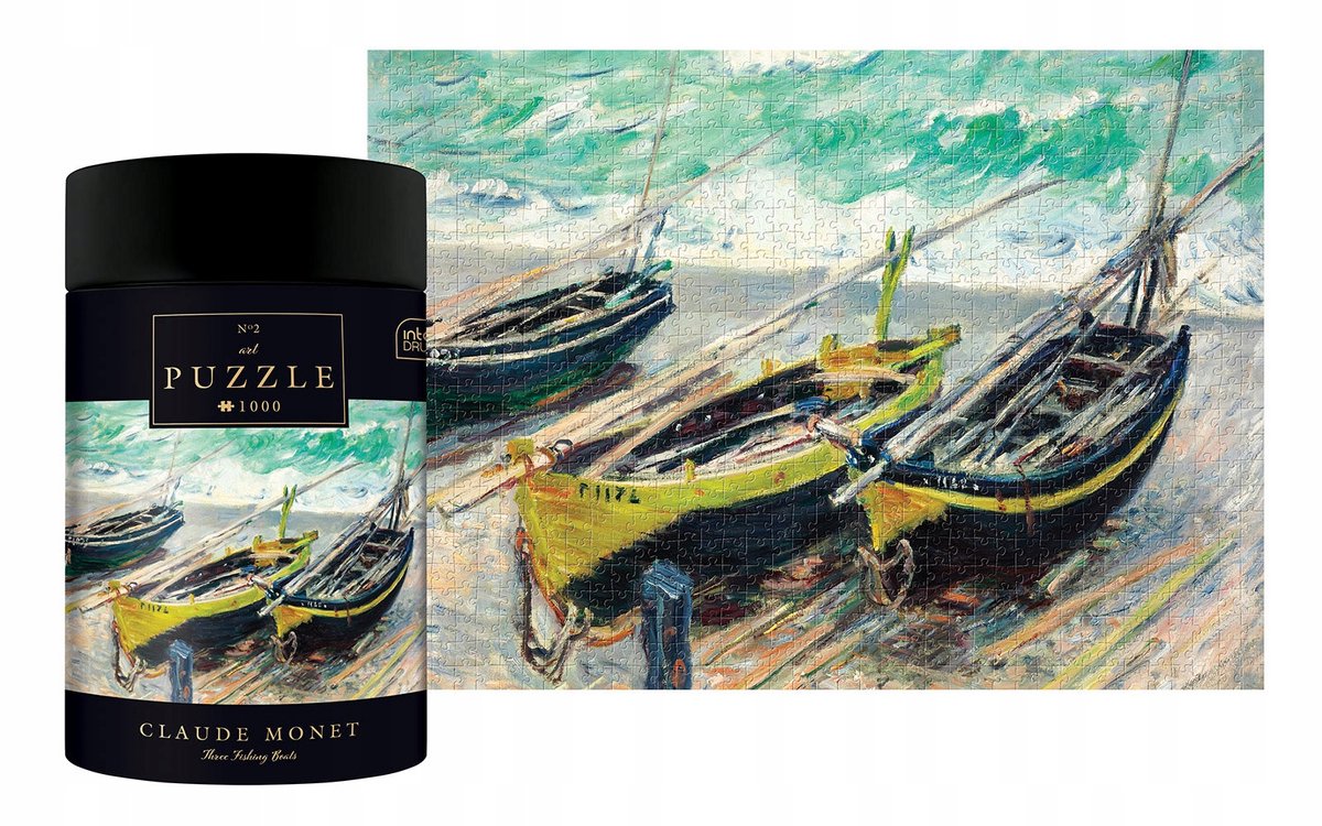 Geronimo games puzzle - 1000 stukjes - interdruk puzzel 1000 stukjes - monet: drie vissersboten -
