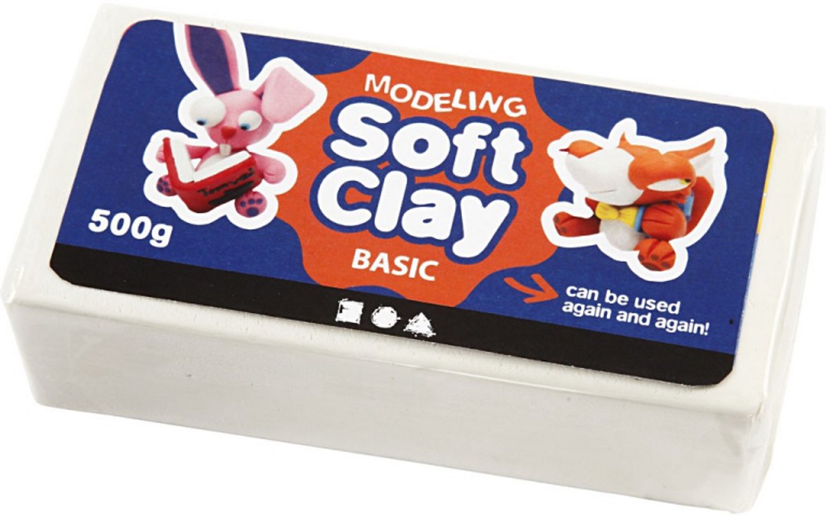 Creativ company http: www.cchobby.nl boetseerklei-afm-13x6x4-cm-wit-500-gr-1-doos