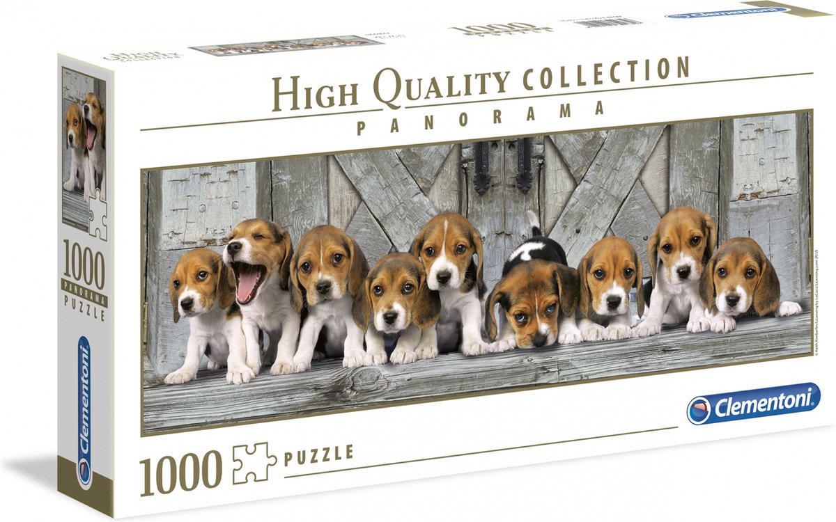 Clementoni - puzzel - 1000 stukjes - beagles panorama - puzzel voor volwassenen