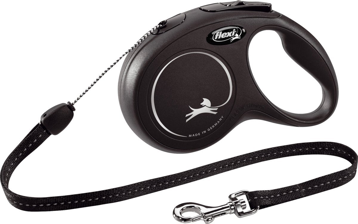 Flexi rollijn classic cord zwart