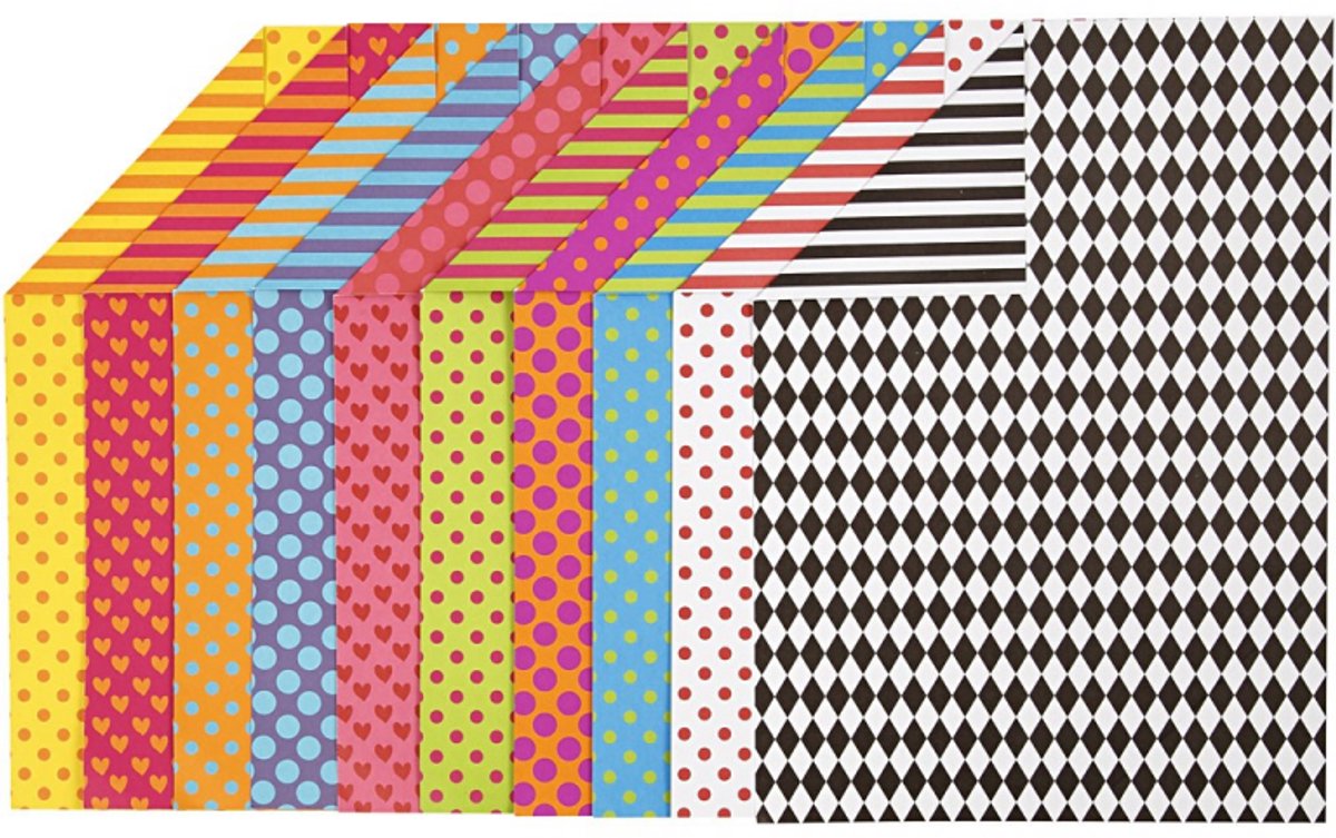 Creativ company creotime patroonkarton 21 x 29,7 cm 20 stuks multicolor