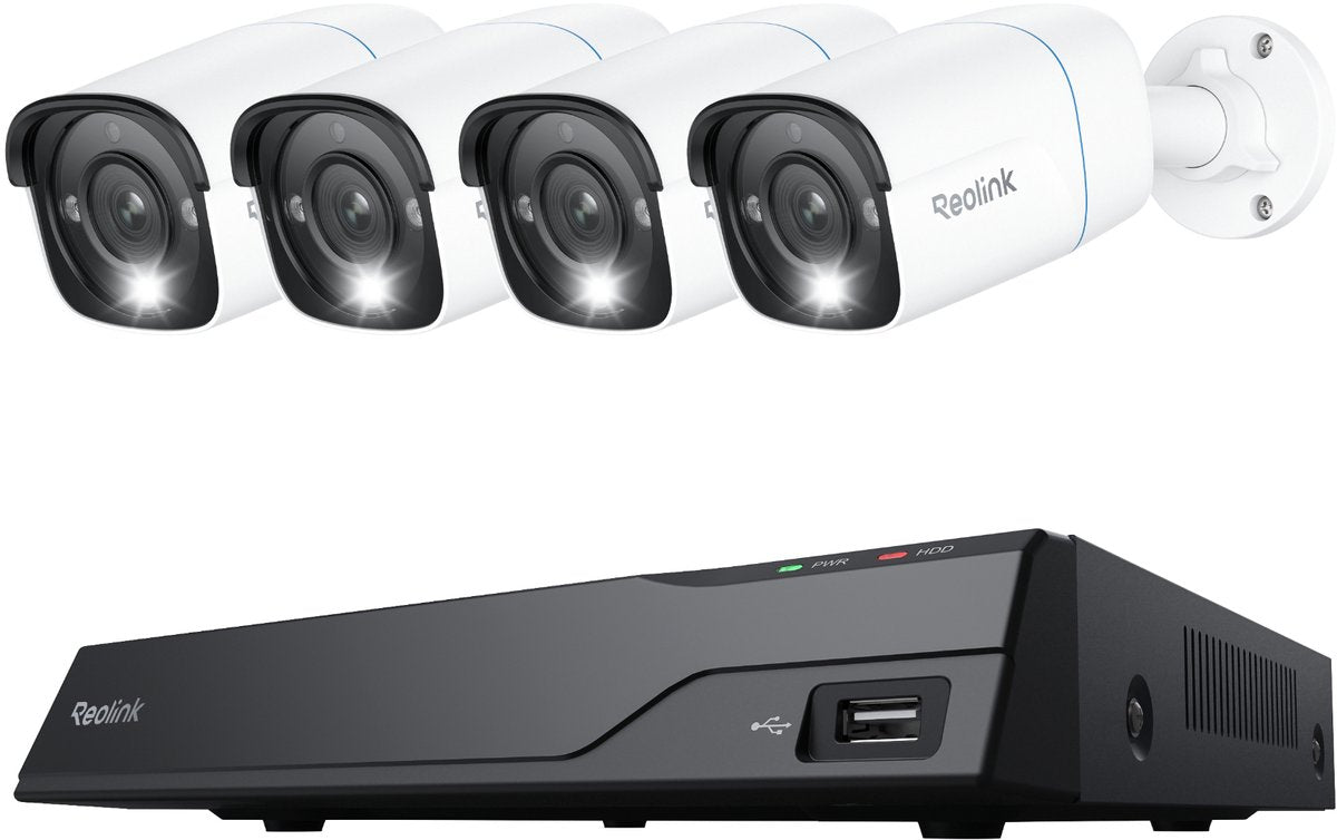 Reolink 4k uhd beveiligingscamerasysteem - poe - 8-kanaals nvr met 24 7 opname - slimme detectie - tweewegaudio - nvs8-8mb4