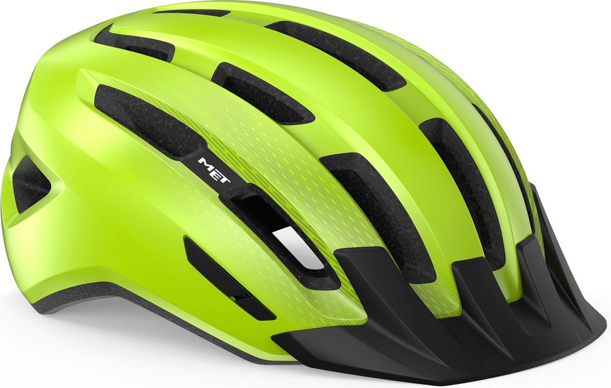 Met downtown mips fietshelm mannen vrouwen – fietshelm racefiets volwassenen – e-bike – trekking – maat m l (58-61cm) – fluor yellow (geel)