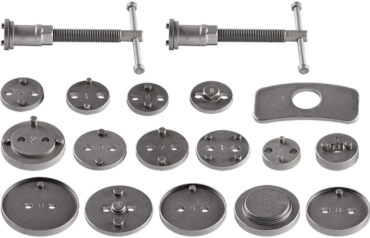 Neo serie - handmatige remklauw separator set - 18 stuks - praktische koffer - geschikt voor meerdere automerken