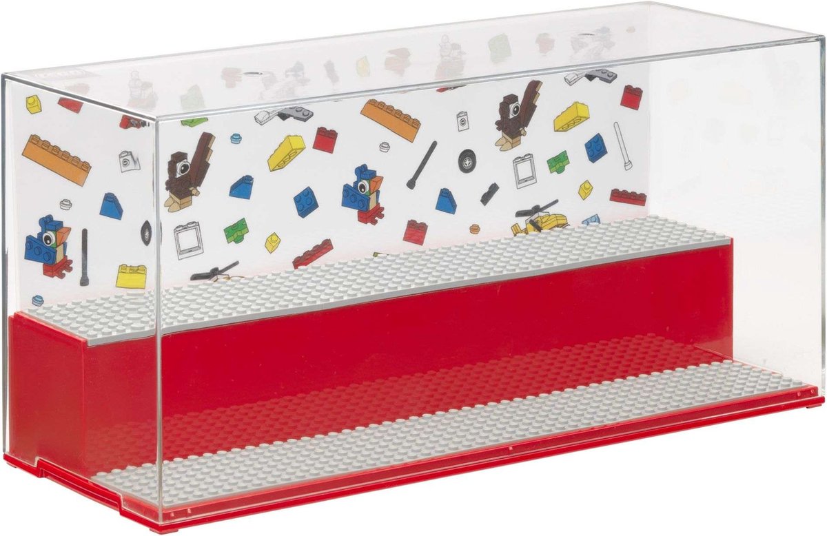 Lego - vitrine iconic minifigure - polypropyleen - rood