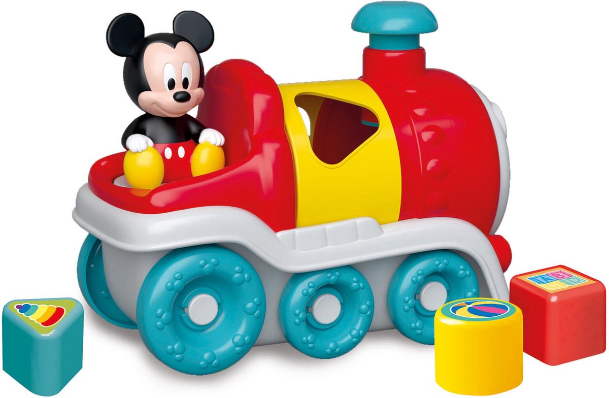 Clementoni baby - disney vormenstoof mickey mouse trein, 5dlg.