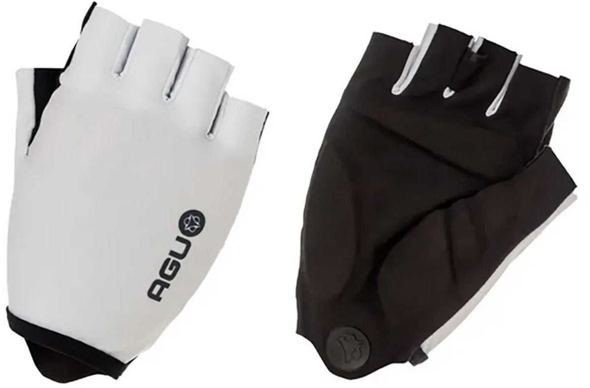 Agu gel fietshandschoenen zomer - wielrenhandschoenen dames heren - wit - maat l
