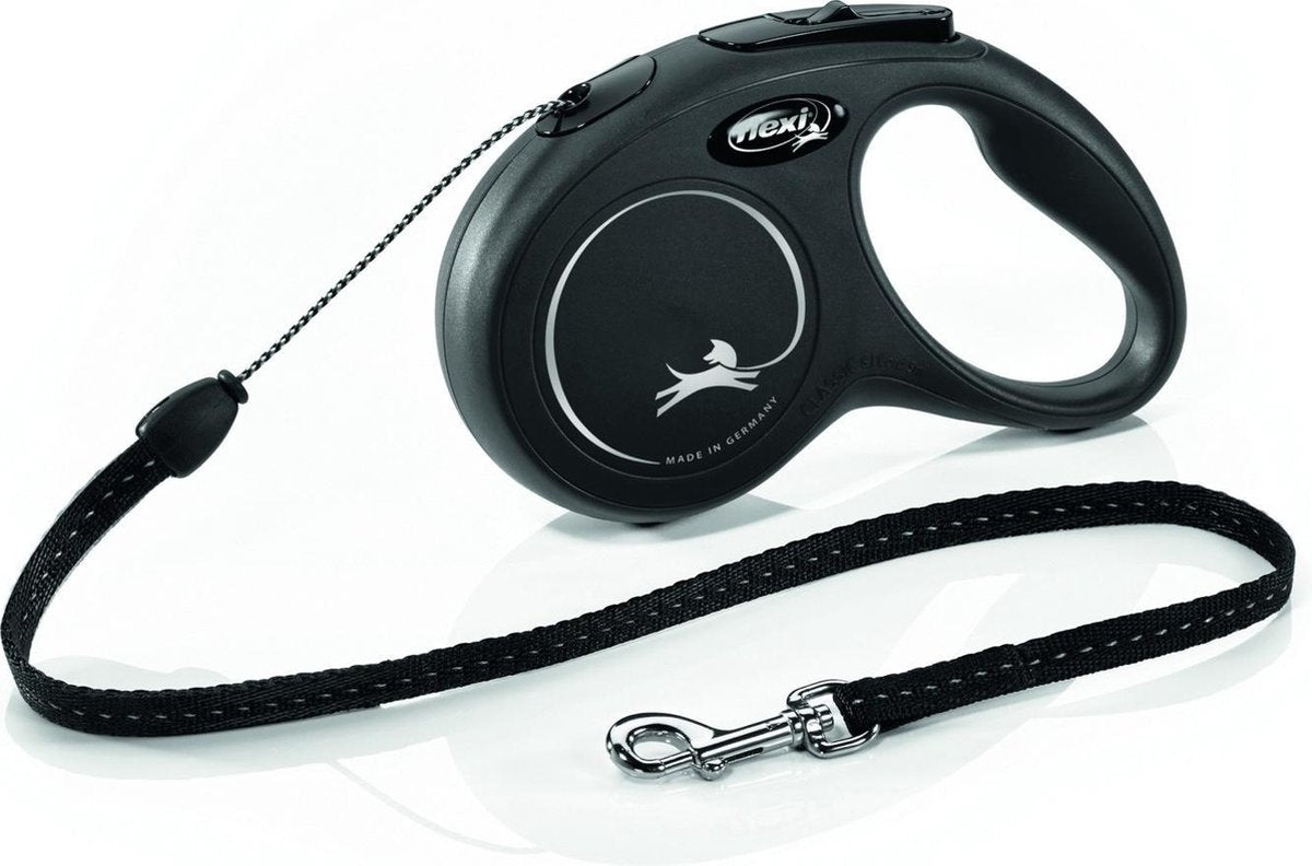 Flexi rollijn classic cord zwart