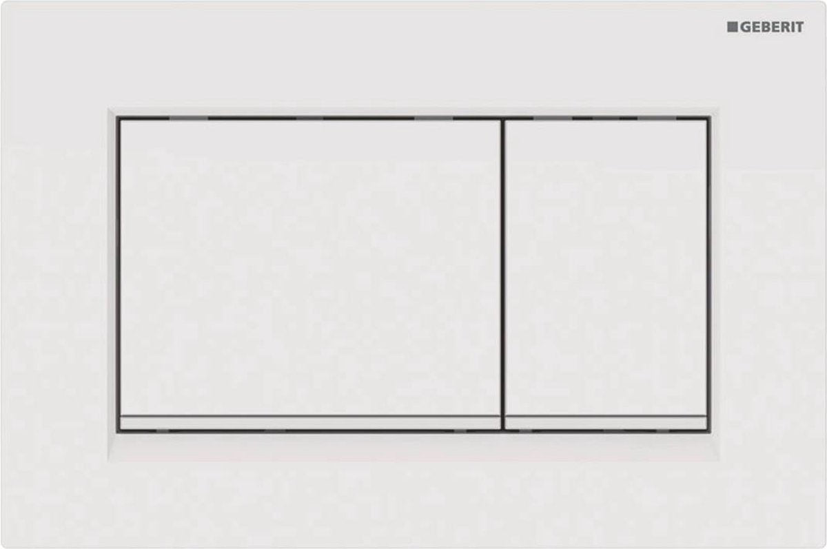 Geberit bedieningsplaat sigma30, 2-toets: wit, glazendwit
