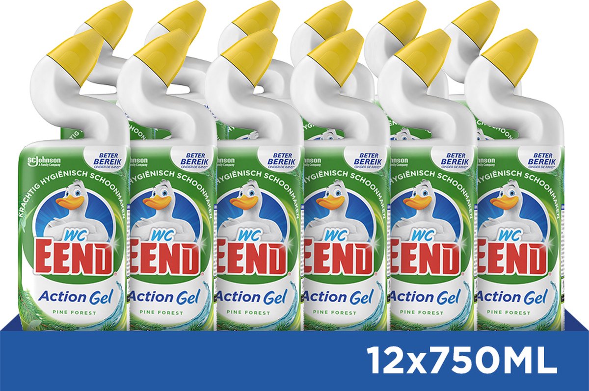 Wc-eend toiletreiniger action gel pine forest