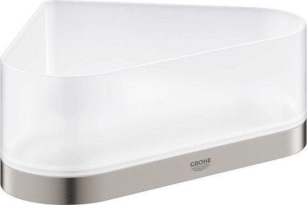 Grohe selection hoek douchetray met houder - supersteel (rvs look) - 41038dc0