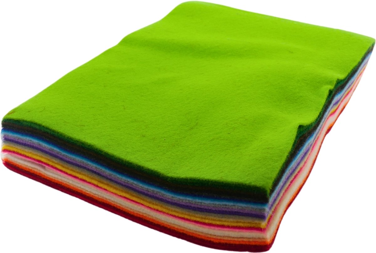 Creativ company hobbyvilt diverse kleuren, 24 vellen