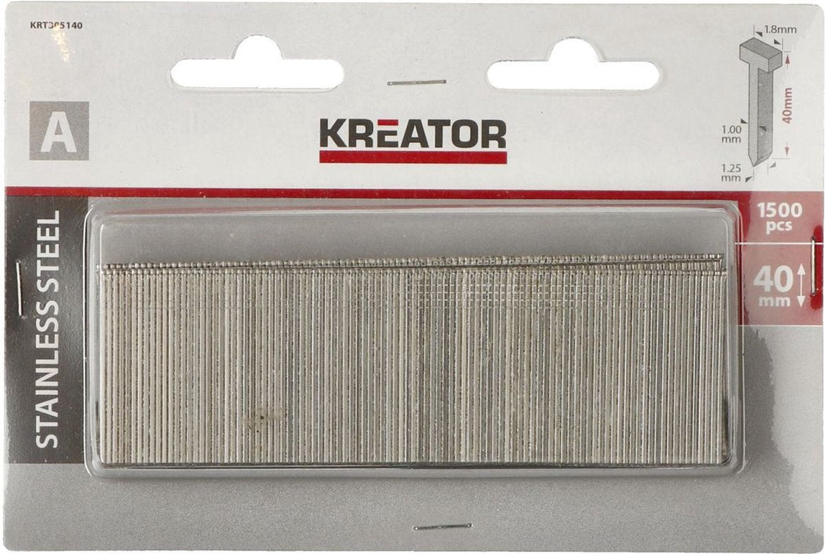 Kreator krt305140 nagels – type a – 40 mm – 1500 st