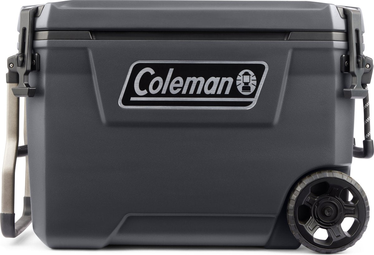 Coleman 65qt convoy cooler - 66 liter koelbox – 5 dagen ijs – koelbox met wielen - grijs