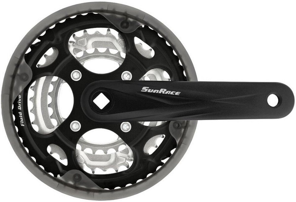 Sunrace - SunRace crankstel FCM300 -5mm 28-38-48 170mm m CG zw zi