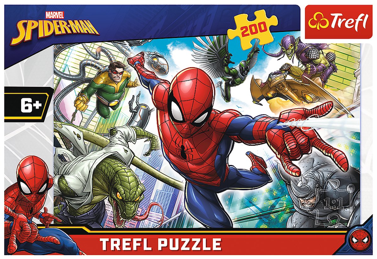 Trefl spider-man legpuzzel - 200 stukjes - marvel puzzel voor kinderen.