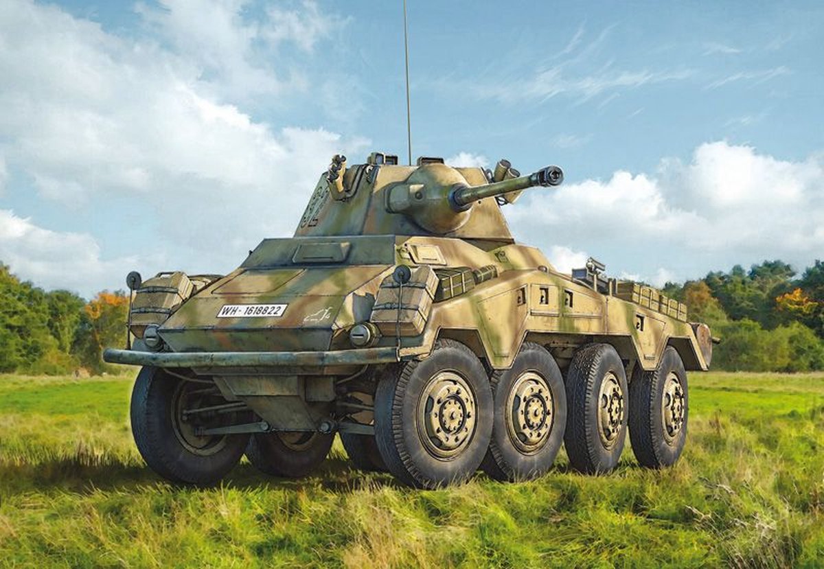 Italeri modelbouwpakket militaire voertuigen - 6572 sd.kfz. 234 2 puma plastic - 1:35 - modelbouw