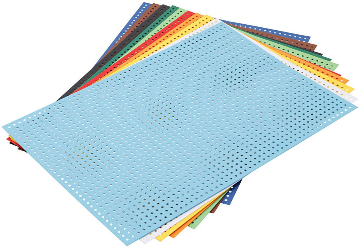 Creativ company http: www.cchobby.nl kruissteken-karton-afm-17-5x24-5-cm-diverse-kleuren-10-vel-1-doos