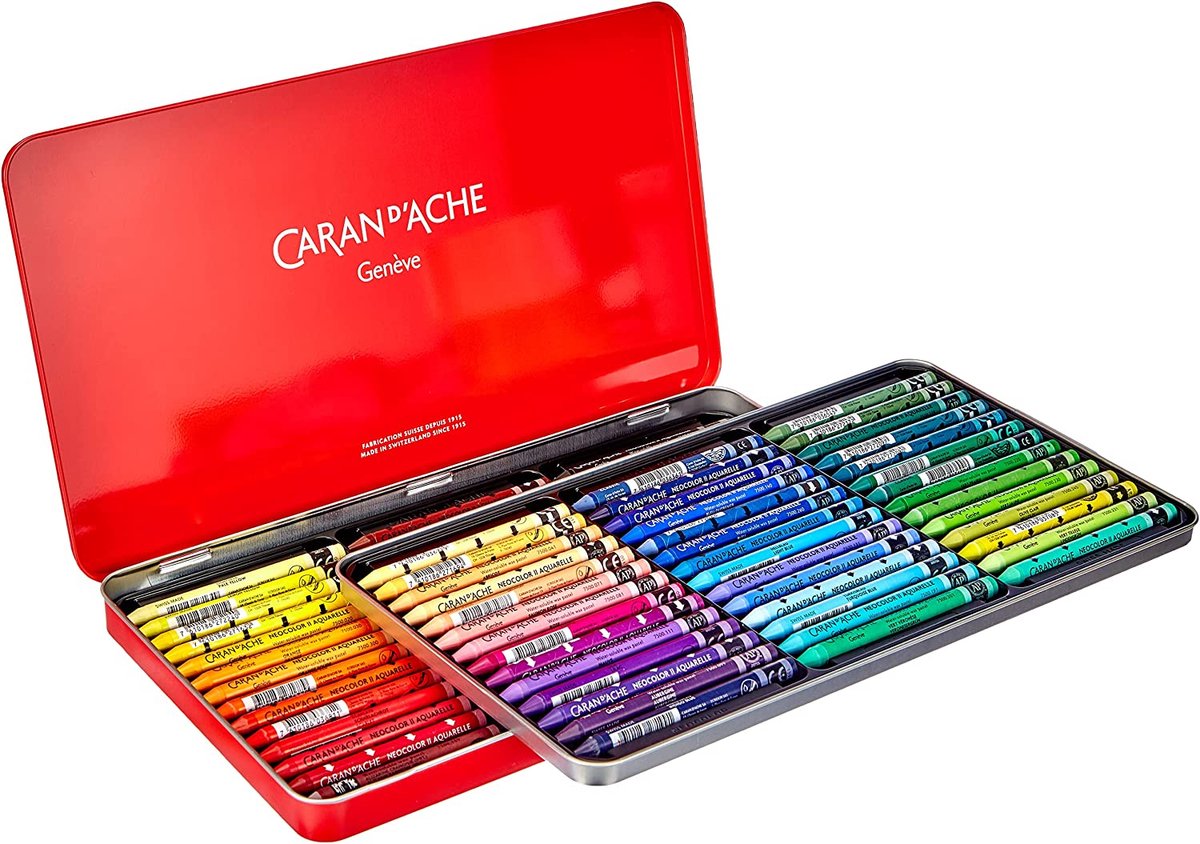 Caran d'ache set of watercolor pastels neocolor ii 84 pcs