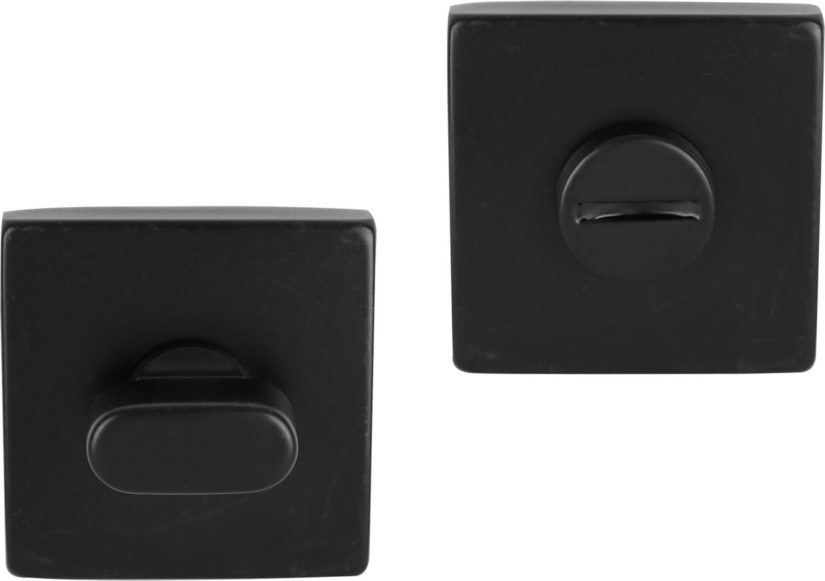 Differnz | rozet met toiletsluiting | zwart | vierkant | 52x52mm