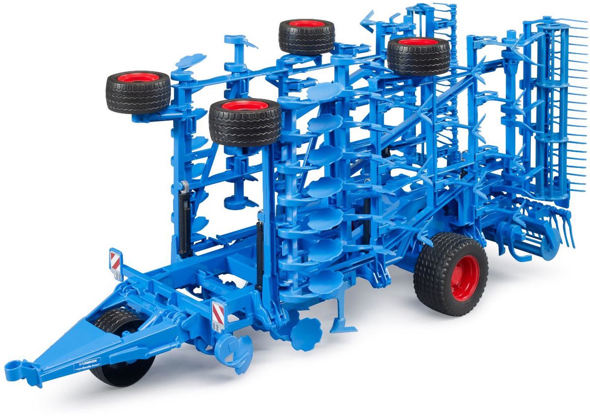 Bruder lemken ruitenegge-rubber koralin 9 kant-en-klaar model landbouwvoertuig (model)